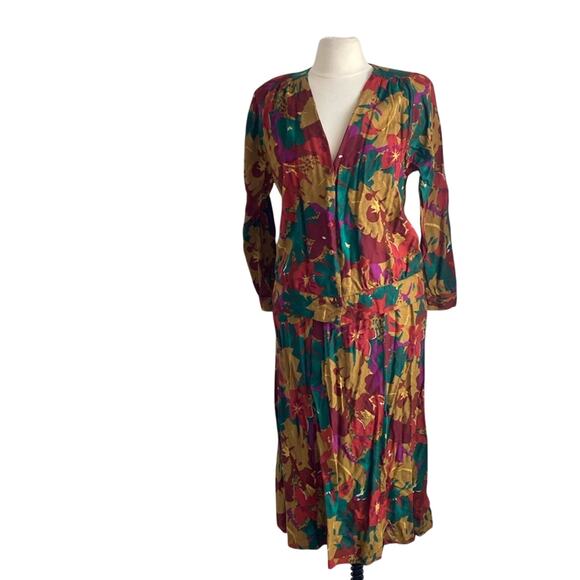 VINTAGE JO HARDIN Skirt Set Womens Sz 10 Floral Print Cottagecore - Picture 1 of 8